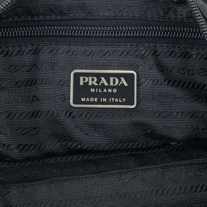 PRADA Logo Shoulder bag Black Vintage h6emcw
