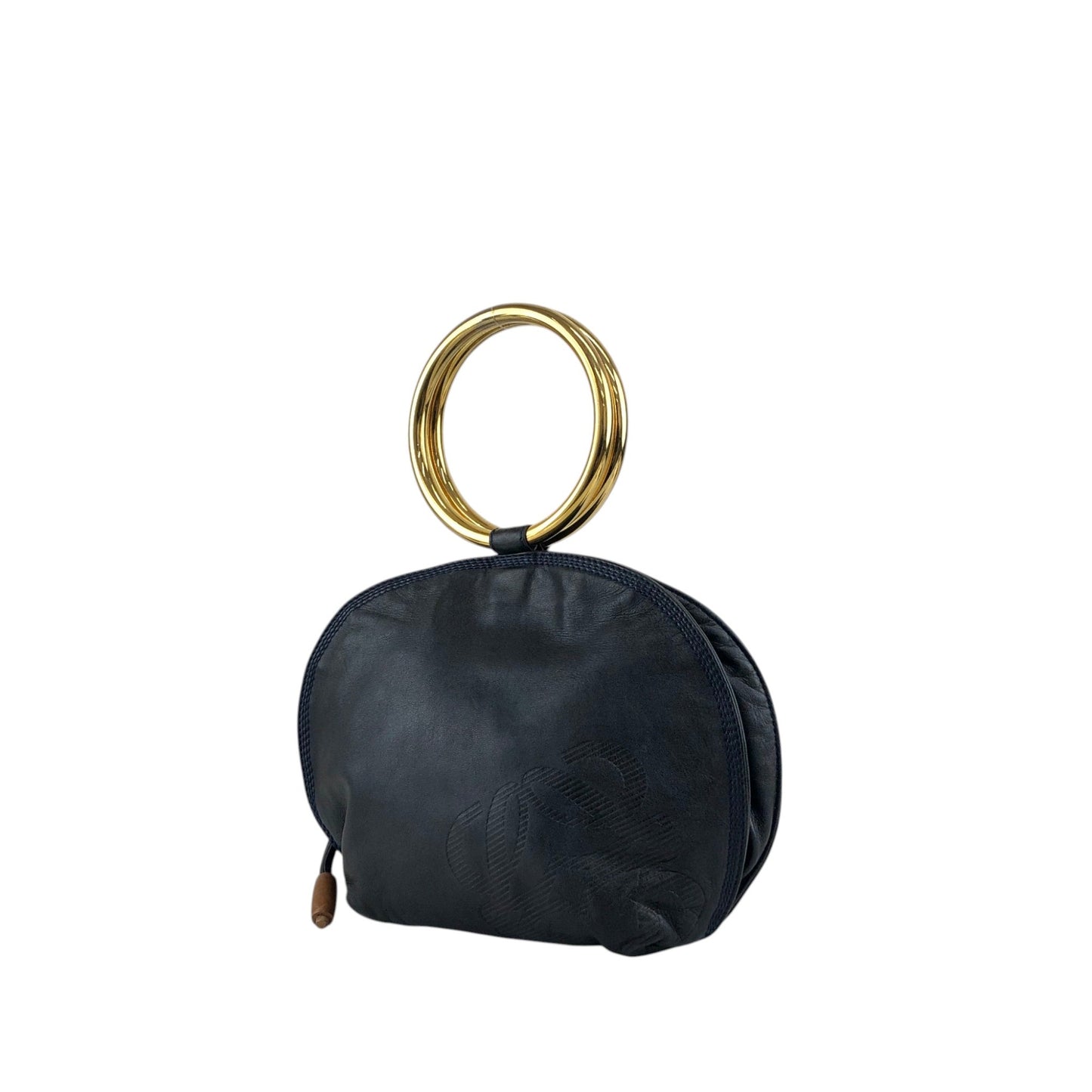 LOEWE Anagram Handbag Black Vintage atujby