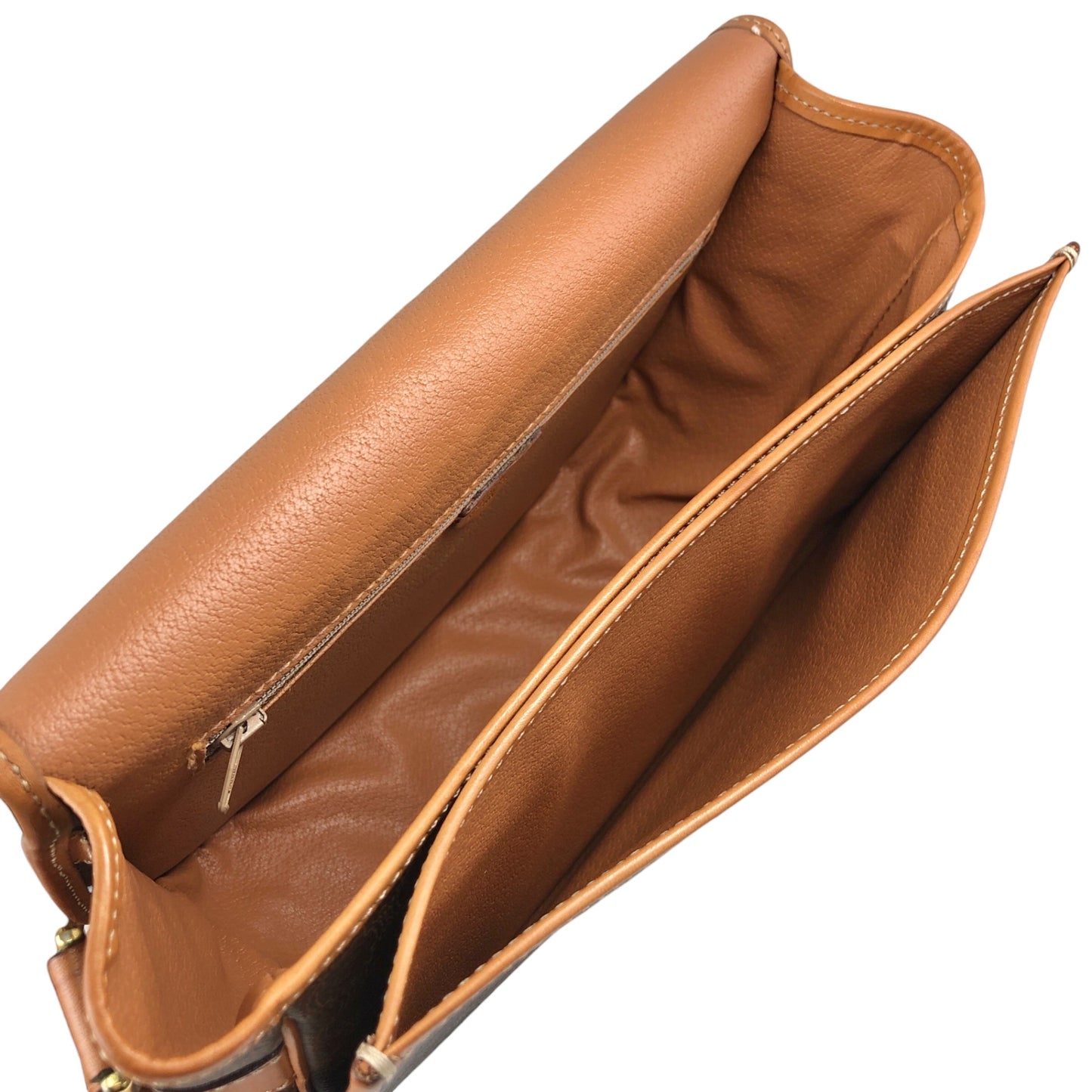 CELINE Macadam Blason Flap Shoulder bag Brown Vintage 2etvvm