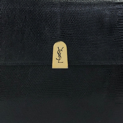 Yves Saint Laurent YSL Logo Shoulder bag Black Vintage 67eb7u