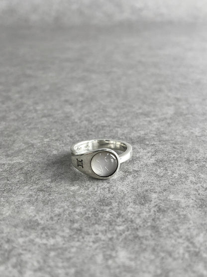 CELINE Triomphe SIRVER925 Ring Silver Vintage 8n5auu