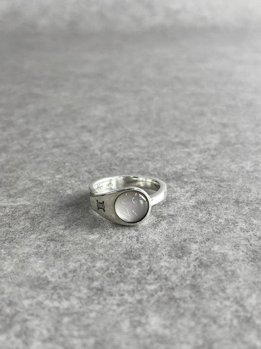 CELINE Triomphe SIRVER925 Ring Silver Vintage 8n5auu