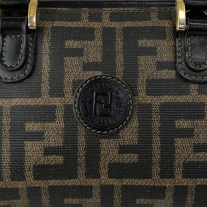 FENDI Zucca Logo Two-way Small Boston bag Shoulder bag Black Vintage v4wjj7