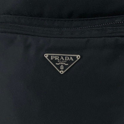 PRADA Triangle Logo Shoulder bag Black Vintage xvtn4t