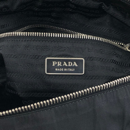 PRADA Tessuto Triangle Logo Front Pocket Totebag Black Vintage f42pyf