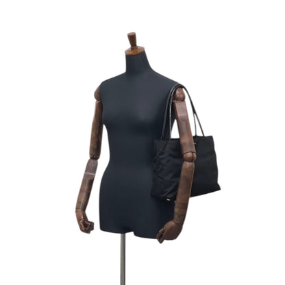 PRADA Tessuto Triangle Logo Totebag Black Vintage bsmm74