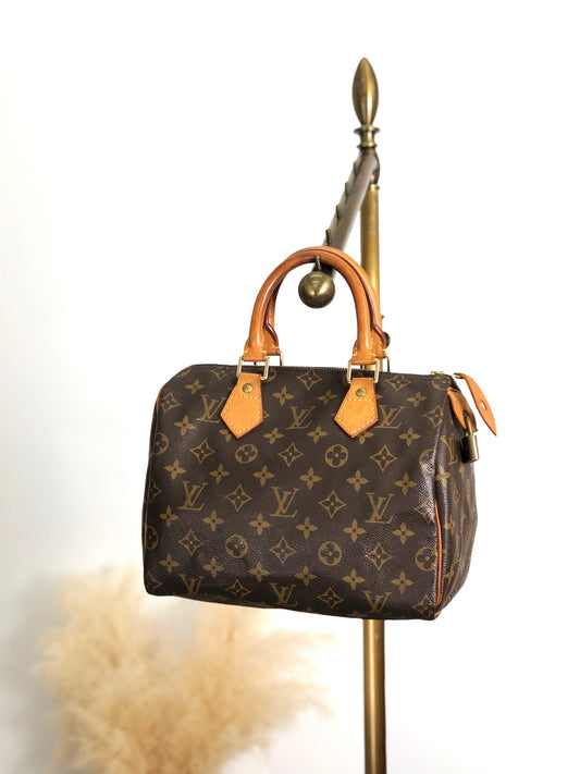 LOUIS VUITTON Monogram Small Boston bag Handbag Brown Vintage v6yzjx