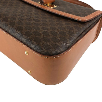 CELINE Macadam Turn Lock Charm Two-way Handbag Shoulder bag Brown Vintage tw3c3x
