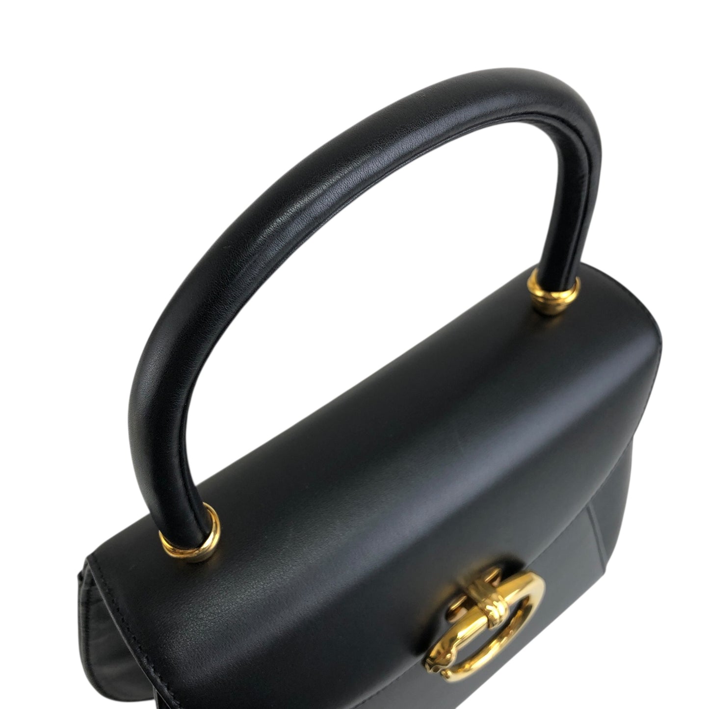 Cartier Top Handle Handbag Black Vintage dtgya8