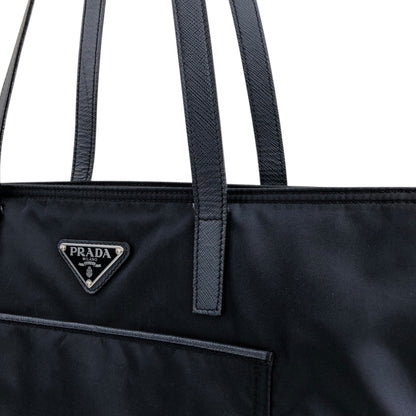 PRADA Tessuto Triangle Logo Totebag Navy Vintage 3j5ghg