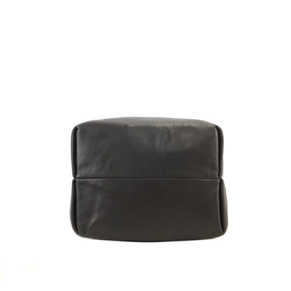 LOEWE Anagram Leather Drawstring Shoulder bag Brown Vintage zam3zr