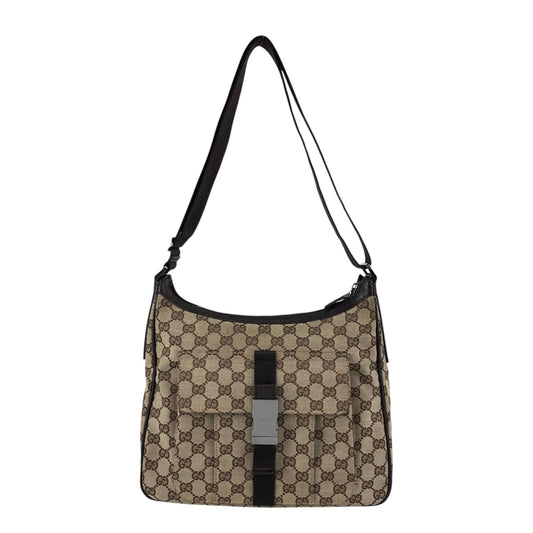 GUCCI GG Canvas Shoulder bag Brown Vintage arvcnf