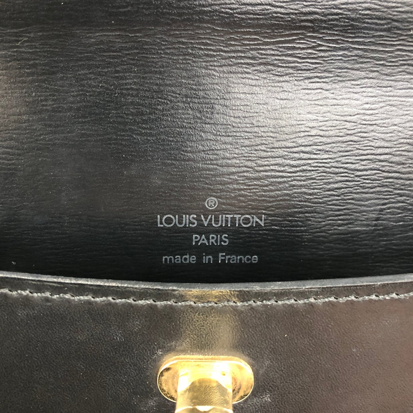 LOUIS VUITTON Epi Turn Lock Shoulder bag Black Vintage 6y7n33