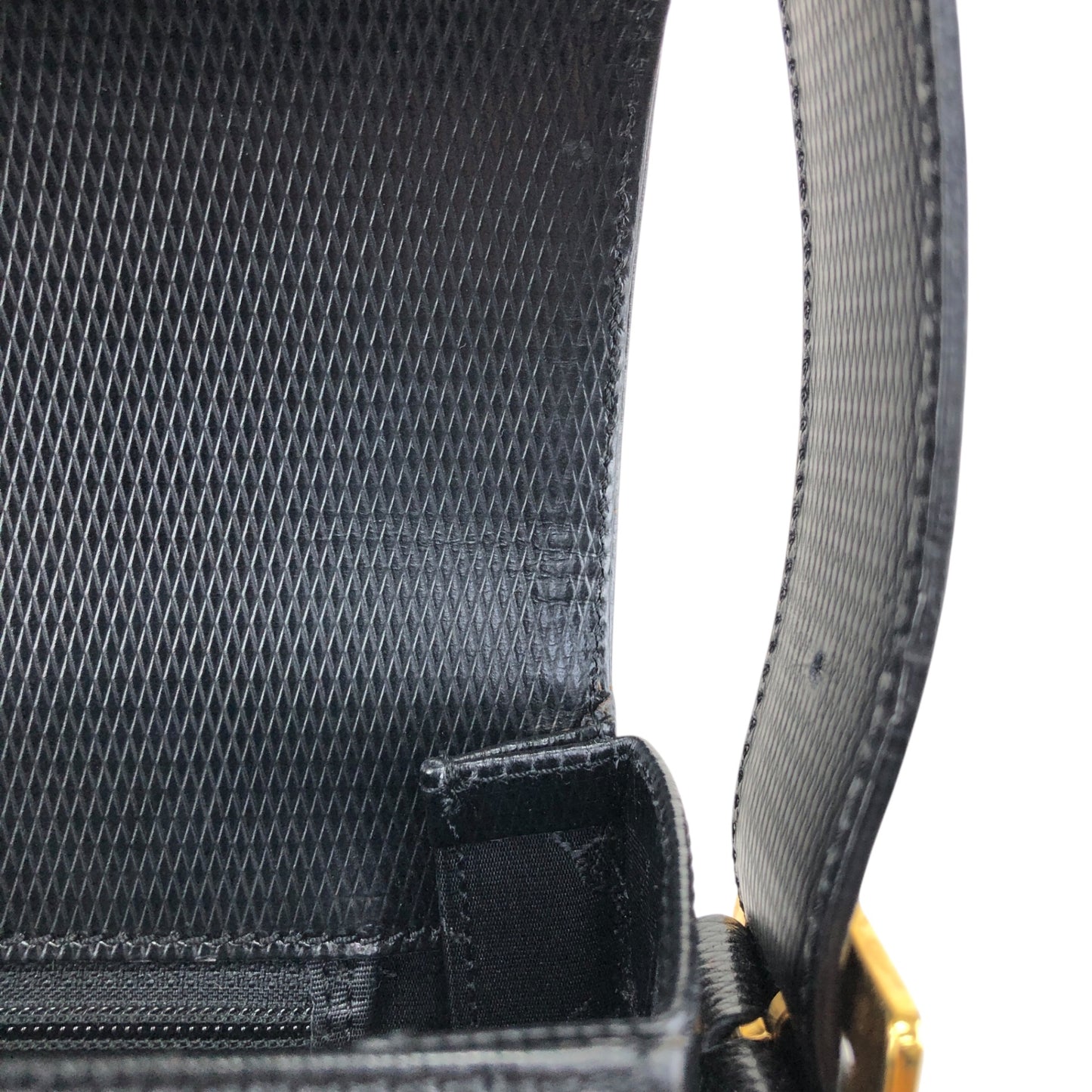 Yves Saint Laurent Logo Shoulder bag Black Vintage avbr5u