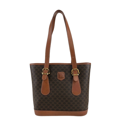 CELINE Macadam Blason Handbag Shoulder bag Brown Vintage 68dy6u