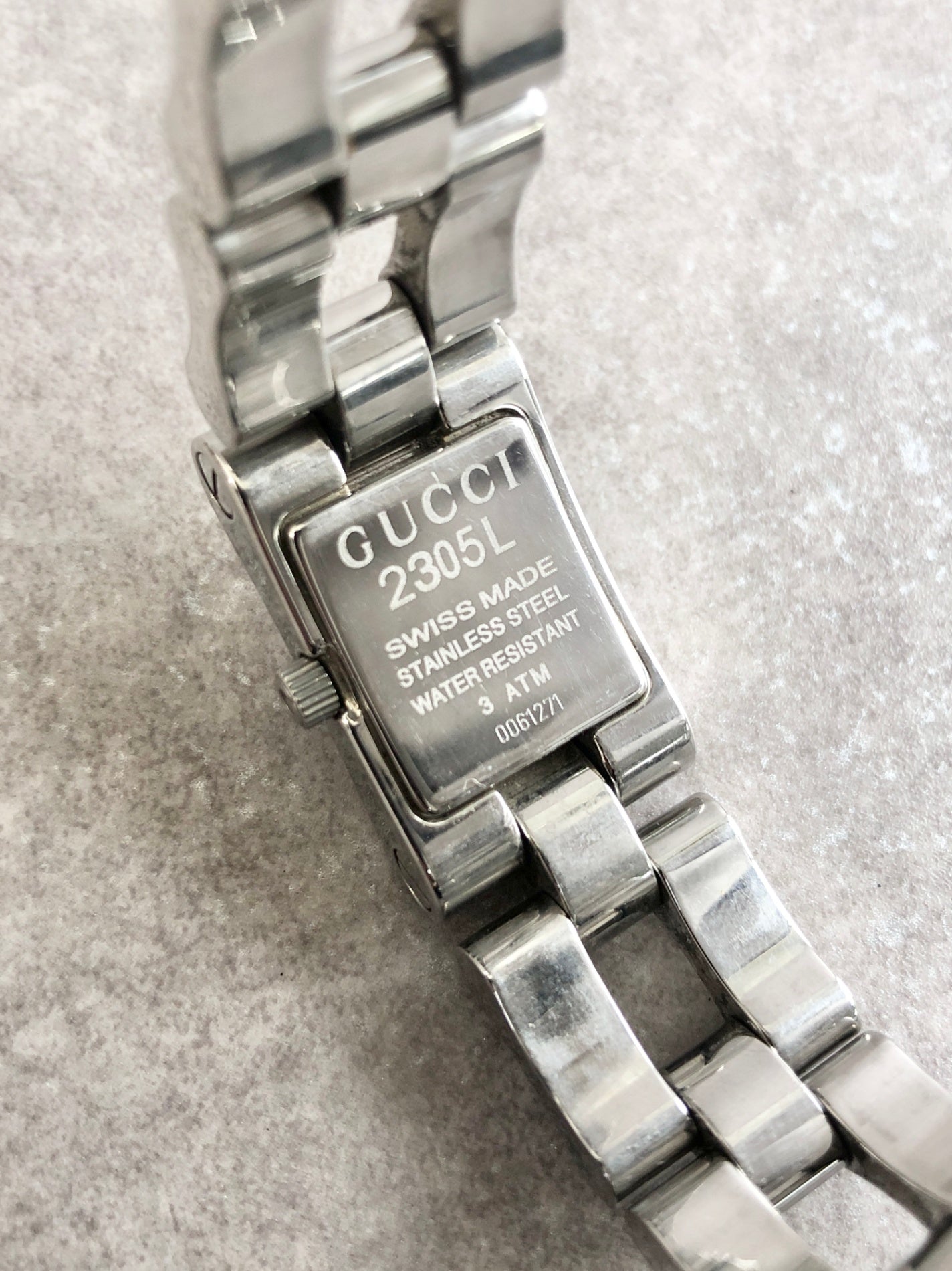 GUCCI Quartz Watch Silver 2305L Vintage njryxd