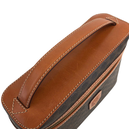 CELINE Macadam Blason Handbag Vanity bag Brown Vintage 4upm5f