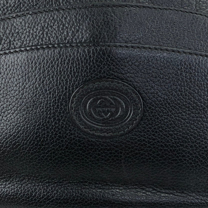 GUCCI GG Logo Motif Shoulder bag Black Vintage batagd