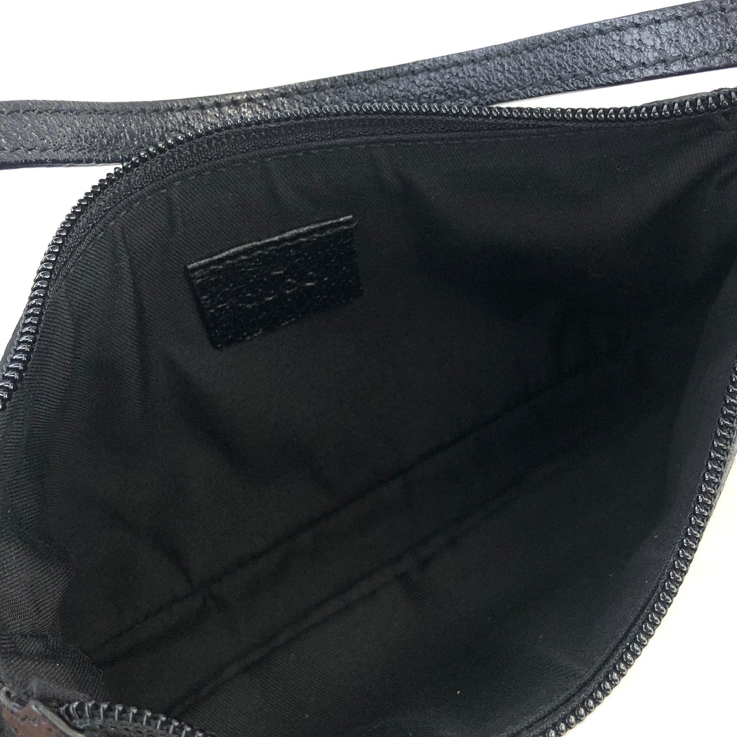 GUCCI GG Pattern Boots Charm Jacquard Leather Handbag Hobobag Black Vintage iz4gtx