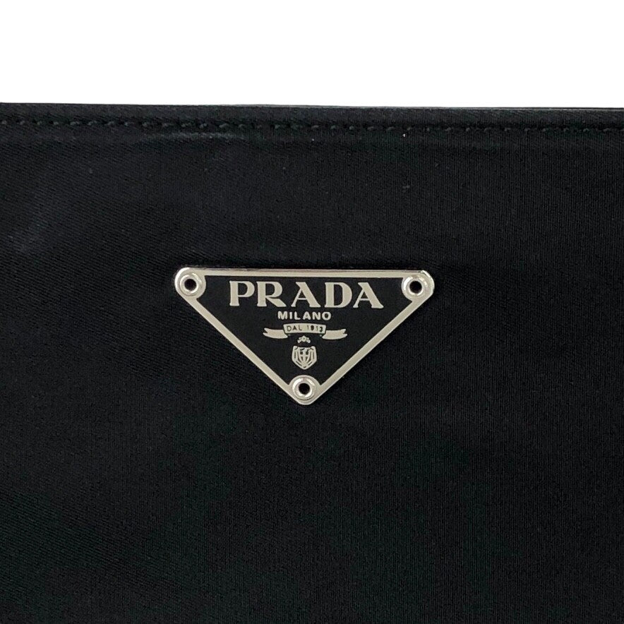 PRADA Triangle Logo Shoulder bag Totebag Black Vintage 8datjk