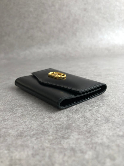 CELINE Horse Carriage Key Case Black Vintage hnhm6t