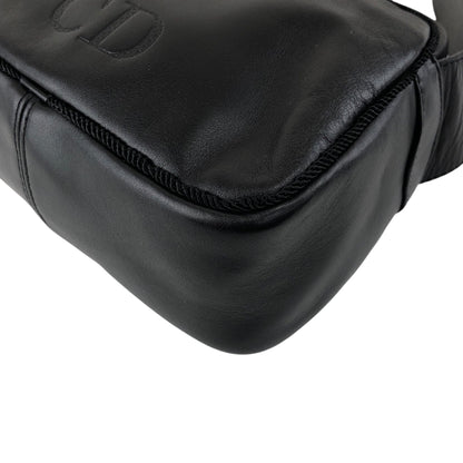 Christian Dior Logo Embossed Tassel Shoulder bag Black Vintage nvdfjx