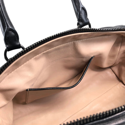 PRADA Logo Handbag Boston bag Black Vintage 2ces57