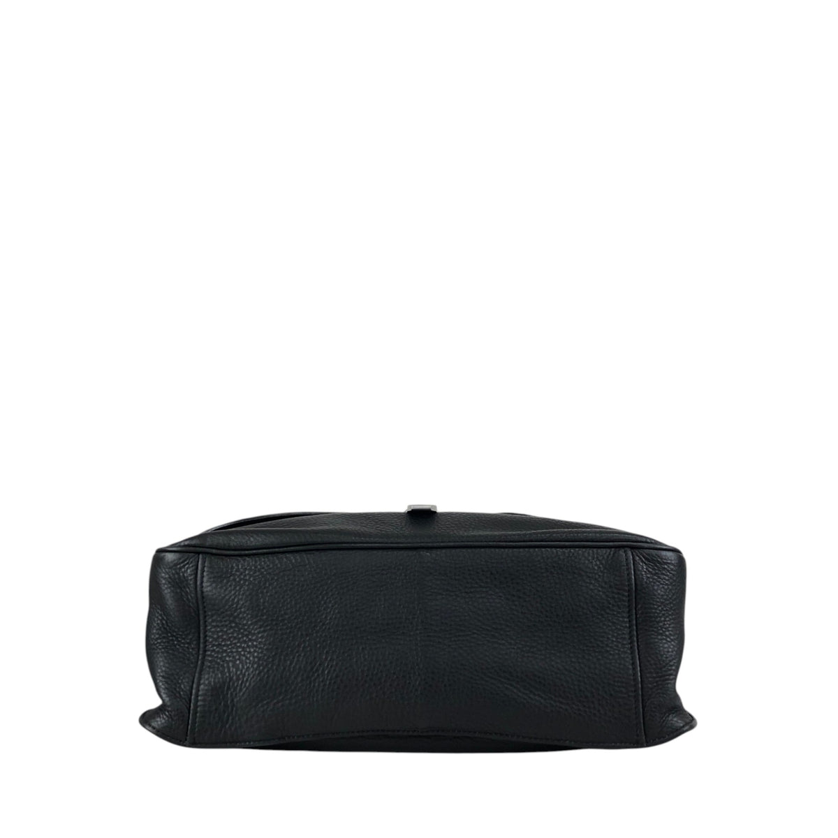 PRADA Logo Embossed Front Buckle Shoulder bag Black Vintage u2jbxr