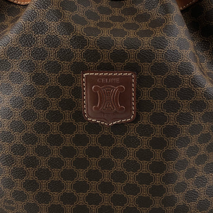 CELINE Macadam Blason Drawstring Shoulder bag Brown Vintage tc6d7e