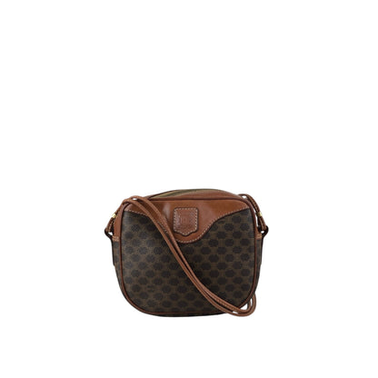 CELINE Macadam Blason Shoulder bag Brown Vintage y5kjmd