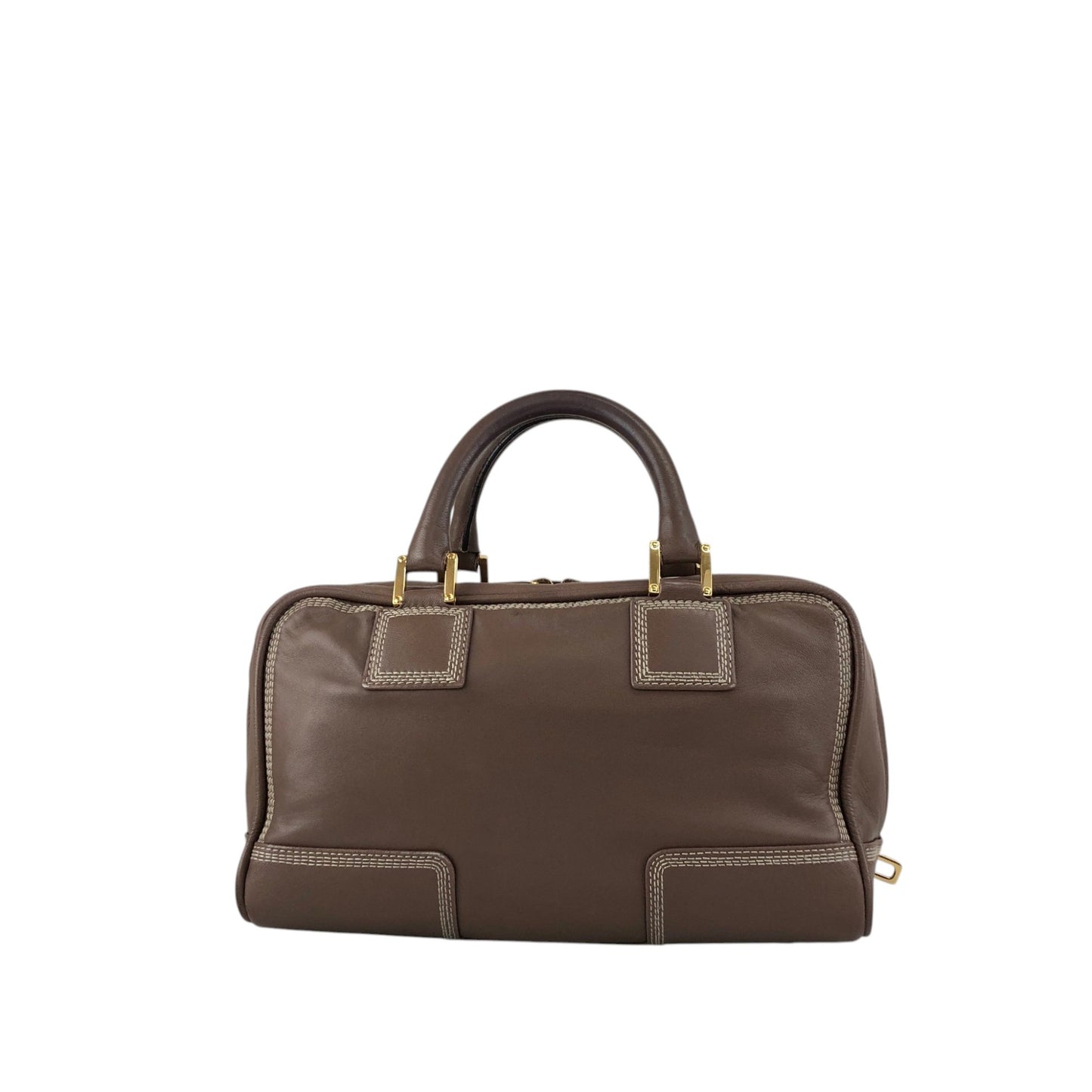 LOEWE Amazona28 Anagram Handbag Boston bag Brown Vintage f75cvh
