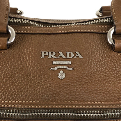 PRADA VITELLO PHENIX Two-way Handbag Shoulder bag Brown BL0805 Vintage 2rpjby