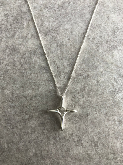 Tiffany & Co. SILVER925 Cross Necklace Silver Vintage wcr8r8