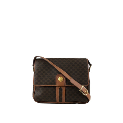 CELINE Macadam Triomphe Shoulder bag Brown Vintage a447fy