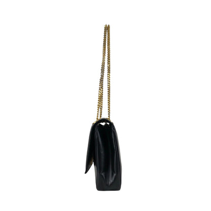 CELINE Blason Chain Shoulder bag Black Vintage gpayic