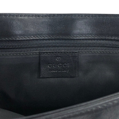 GUCCI Logo Chain Shoulder bag Black Vintage tjescz