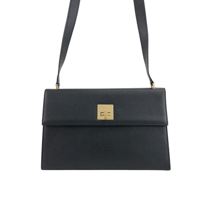 CELINE Turn Lock Shoulder bag Black Vintage ni6cxe