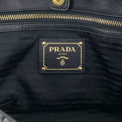 PRADA Logo Two-way Handbag Shoulder bag Black Vintage 5umuja