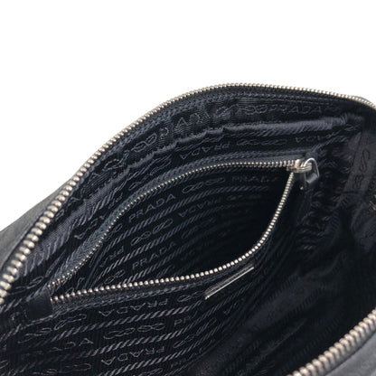 PRADA Logo Pouch Black Vintage e5kf4y