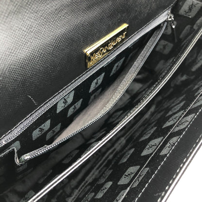 Yves Saint Laurent YSL Logo Shoulder bag Black Vintage bscs8w