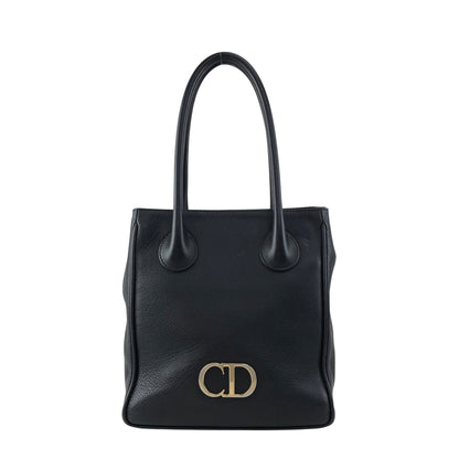 Christian Dior CD Logo Totebag Handbag Black Vintage gvanu8