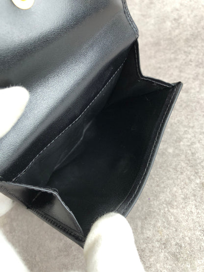 CELINE Macadam Blason Folded Wallet Black Vintage sgwg3a
