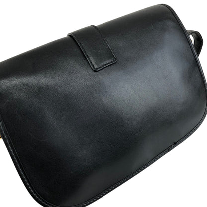 CELINE Gancini Shoulder bag Black Vintage dcwmsj