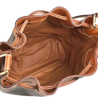 CELINE Macadam Blason Drawstring Shoulder bag Brown Vintage mp3xvi
