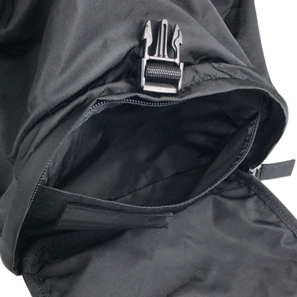 PRADA Tessuto Triangle Logo Front Buckle Backpack Black Vintage 8na4hp