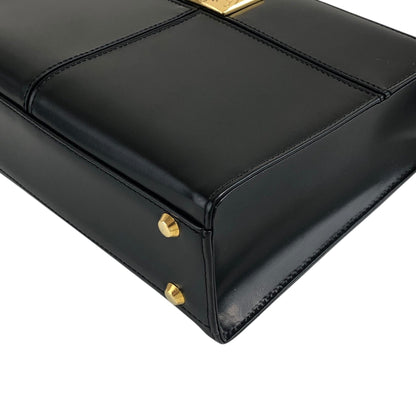 Yves Saint Laurent YSL Logo Handbag Black Vintage saezt8