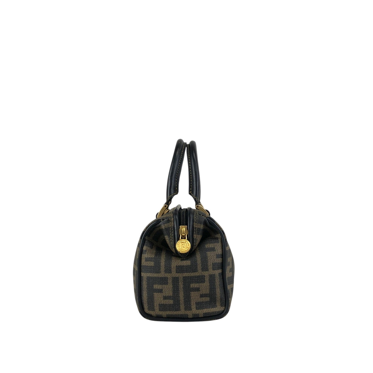 FENDI Zucca Two-way Small Boston bag Shoulder bag Black Vintage prhk66