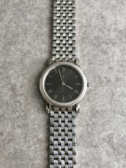 Yves Saint Laurent Quartz Watch Silver 4625-E67803 Vintage 7kg3d6