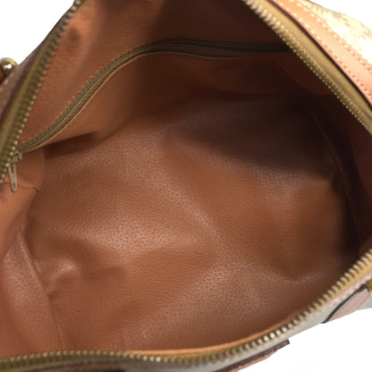 CELINE Macadam Blason Handbag Boston bag Beige Vintage 5s6c26