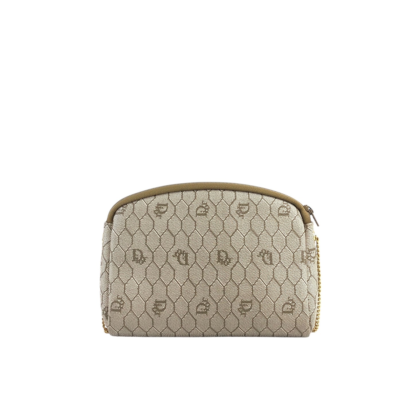 Christian Dior Honeycomb Logo Chain Shoulder bag Beige Vintage z74c8c